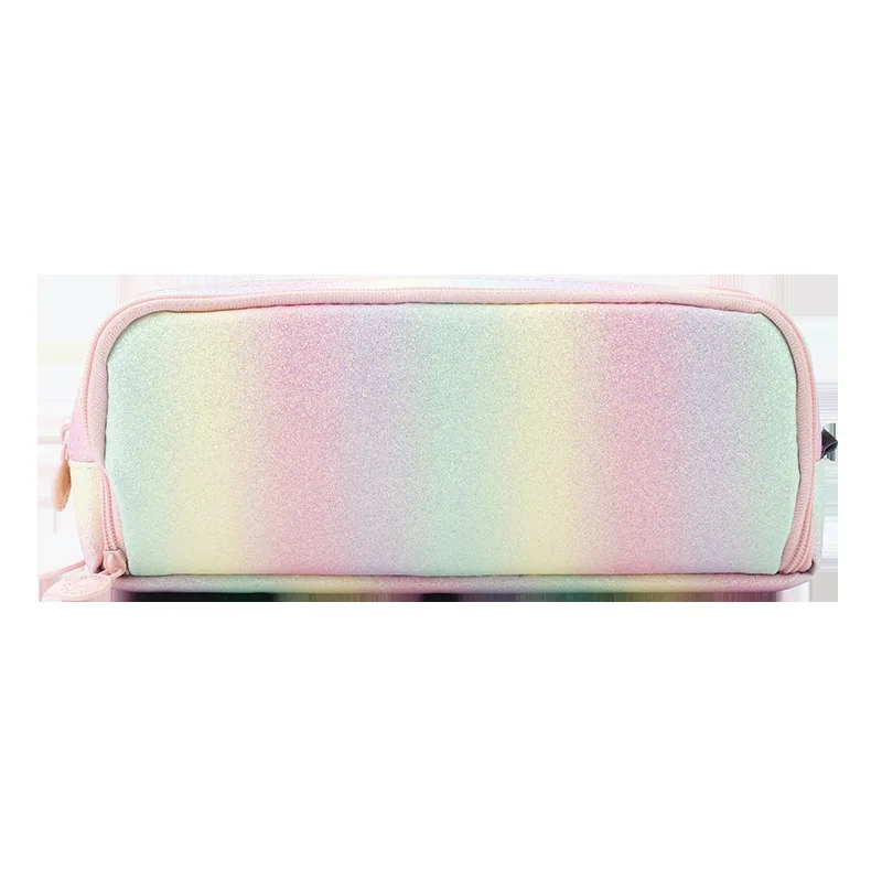 Double Sash Window Rainbow Pencil Case, Multifuncional Student Pen Bag, Prêmio Junior Papelaria, Grande Capacidade