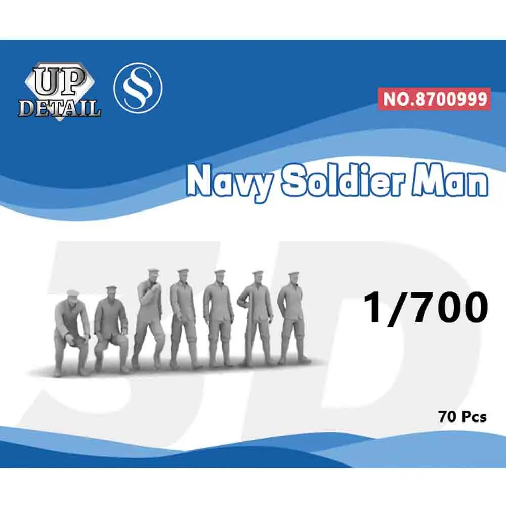 

SSMODEL 700999 1/700 3D Printed Resin Detail Up Navy Soldier