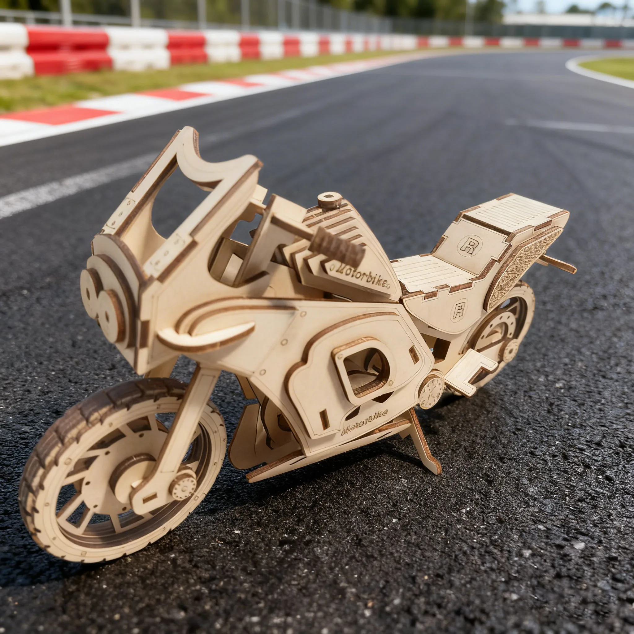 Wooden Motorcycle Model Puzzle DIY Wooden 3D Motorcycle Assembly Educational Birthday Gift Christmas Present