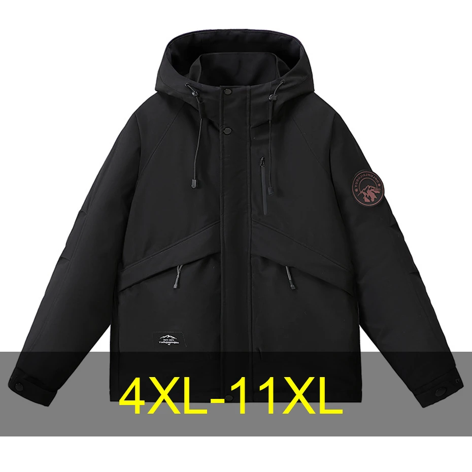 

11XL 10XL Plus Size Waterproof Windbreaker Jacket Men Camp Cargo Jacket Coats Spring Autumn Hooded Jacket Male Big Size