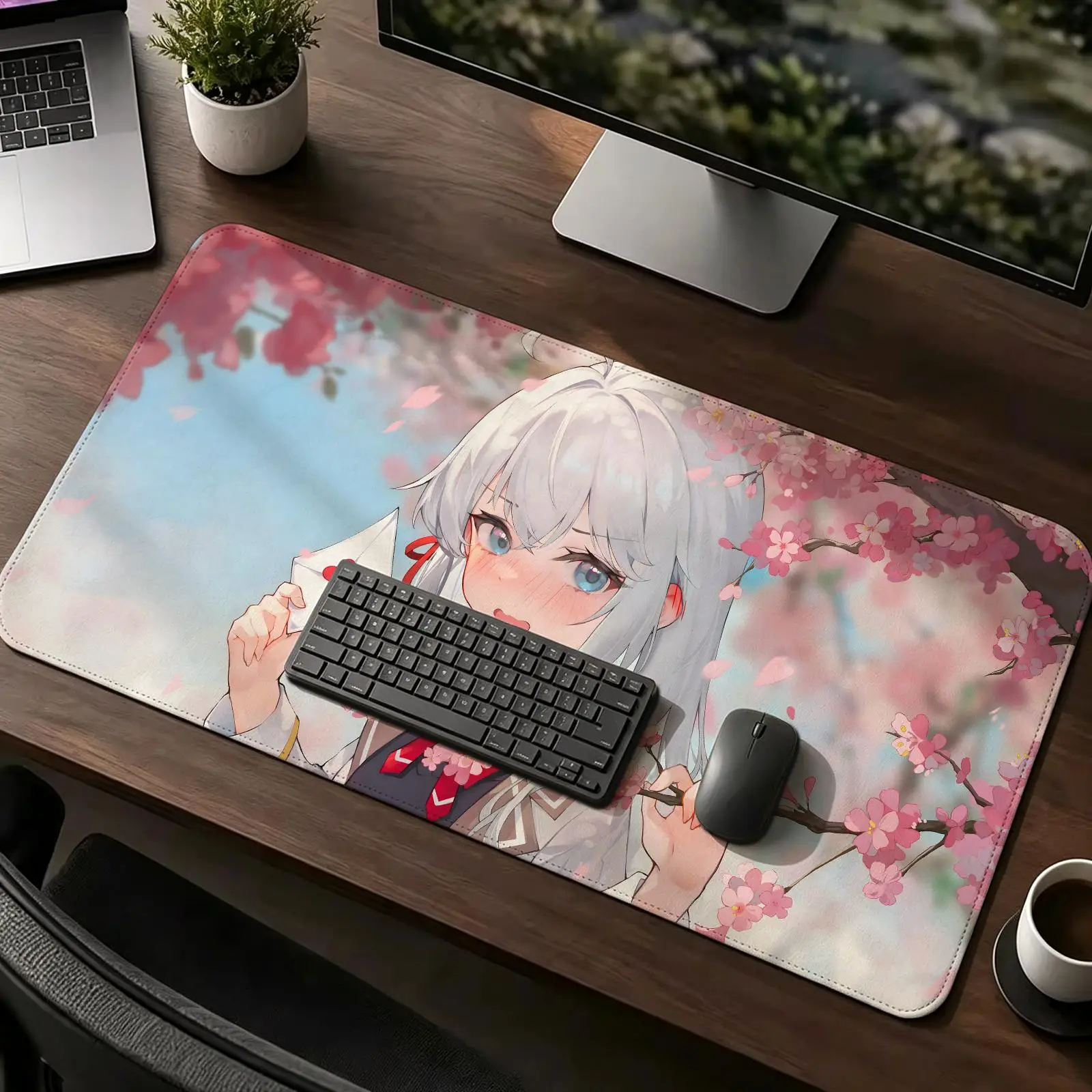 E‑Sports Mousepad, Stitched Wearproof Edges, Smooth Non‑Slip Mat for Desktop Alya Sometimes Hides Her Feelings in Russian