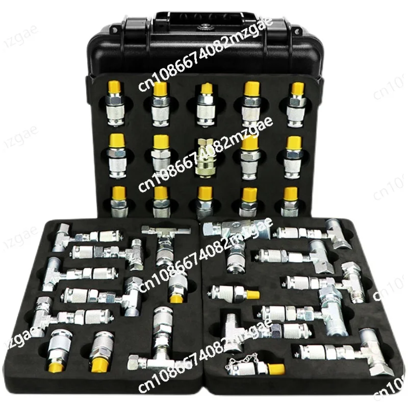 Excavator Pressure Measuring Tee Joint Pilot Test Set Hydraulic Excavator Pressure Gauge Test Diagnostic Tool Parts