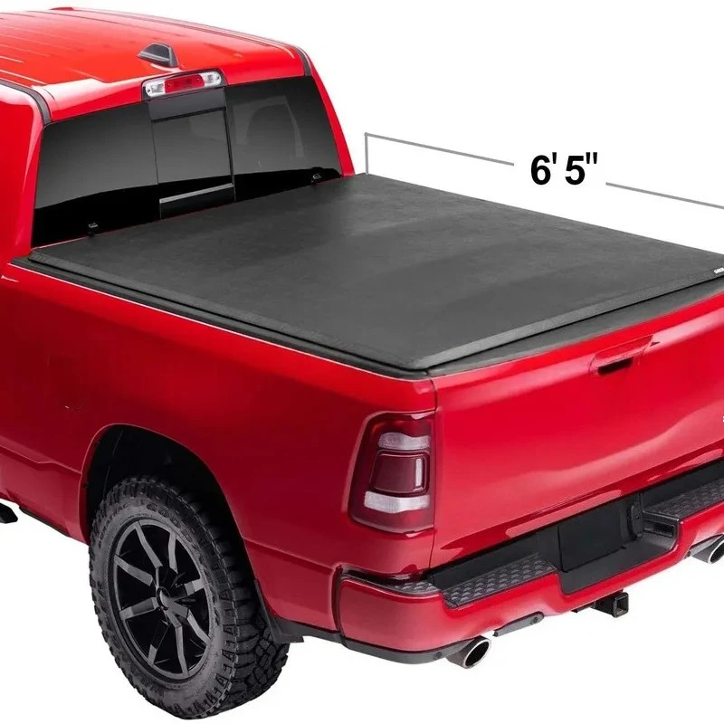 

Soft Roll Up PVC Tonneau Cover for Dakota Pickup Truck Bed Waterproof Rear Trunk Cover Quick Install