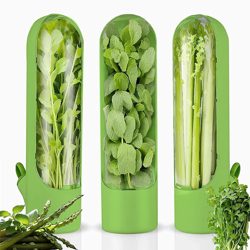 1/2/3Pcs Vegetable Preserving Bottle Herbal Preserving Herb Storage Bottle Home Kitchen Gadget Fresh for Storing Kitchen Supply