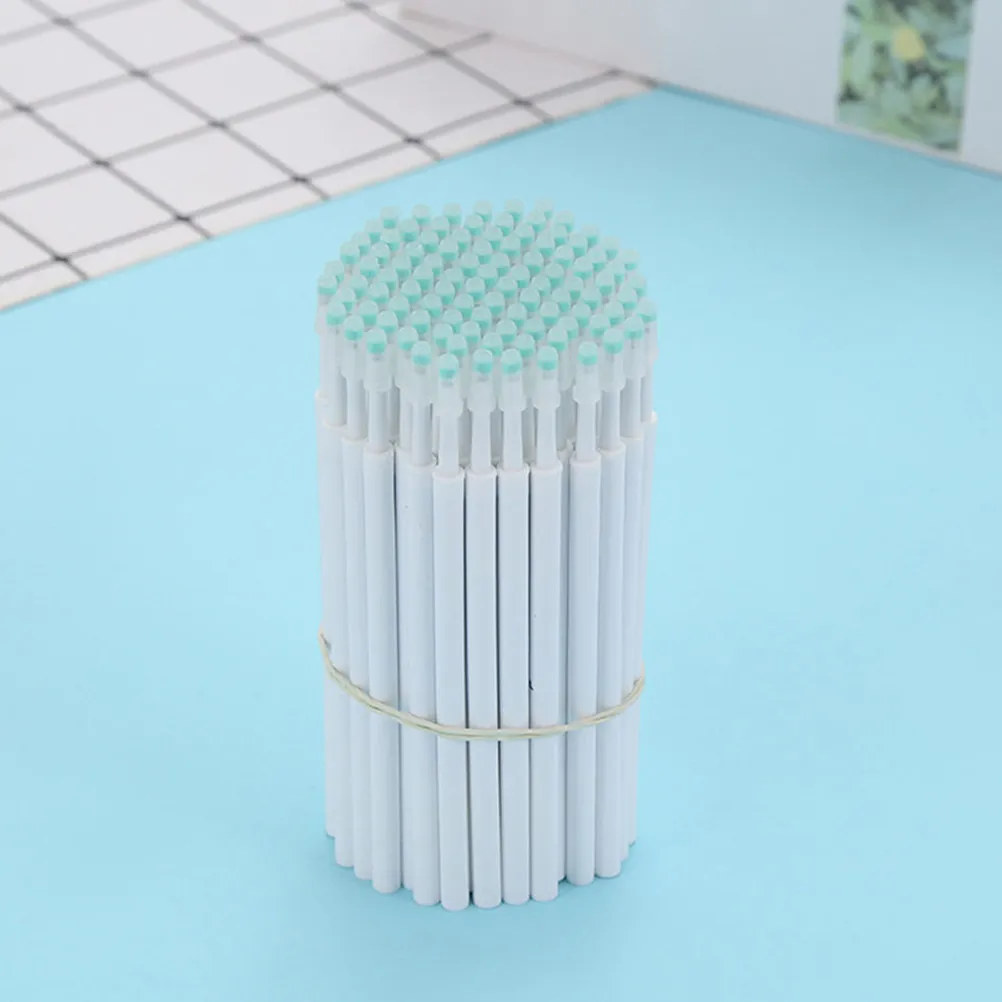 

100 шт. сменных стержней для гелевых ручек, черные, для плавного письма, портативные, офисные канцелярские принадлежности