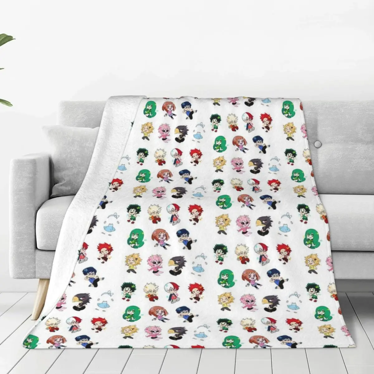 

Chibi My Hero Academia Blankets Flannel Lightweight Sofa Throw Blankets For Couch Bedding Outdoor Throws Bedspread Quilt