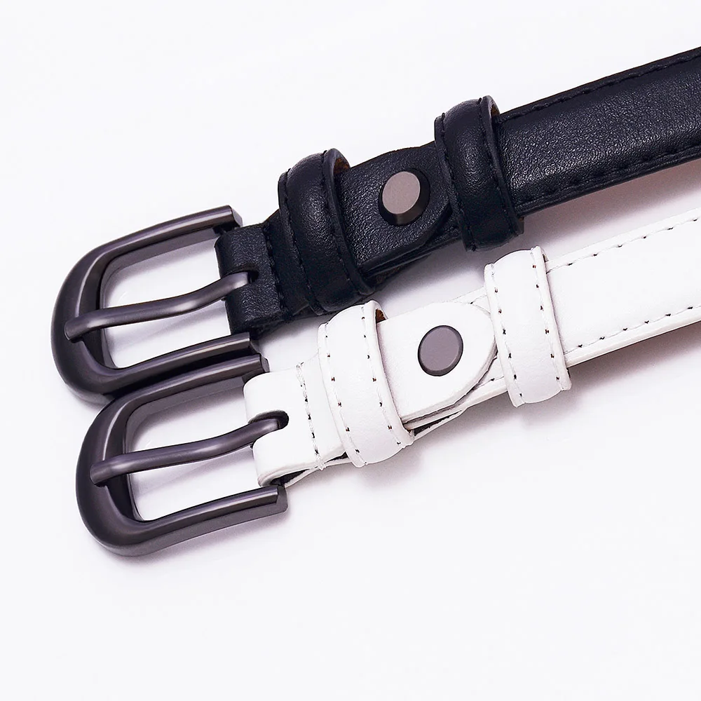 Fashion Gun gray pin buckle belts for women Luxury narrow belt female Quality faux leather waist strap for girls Width 1.8 cm