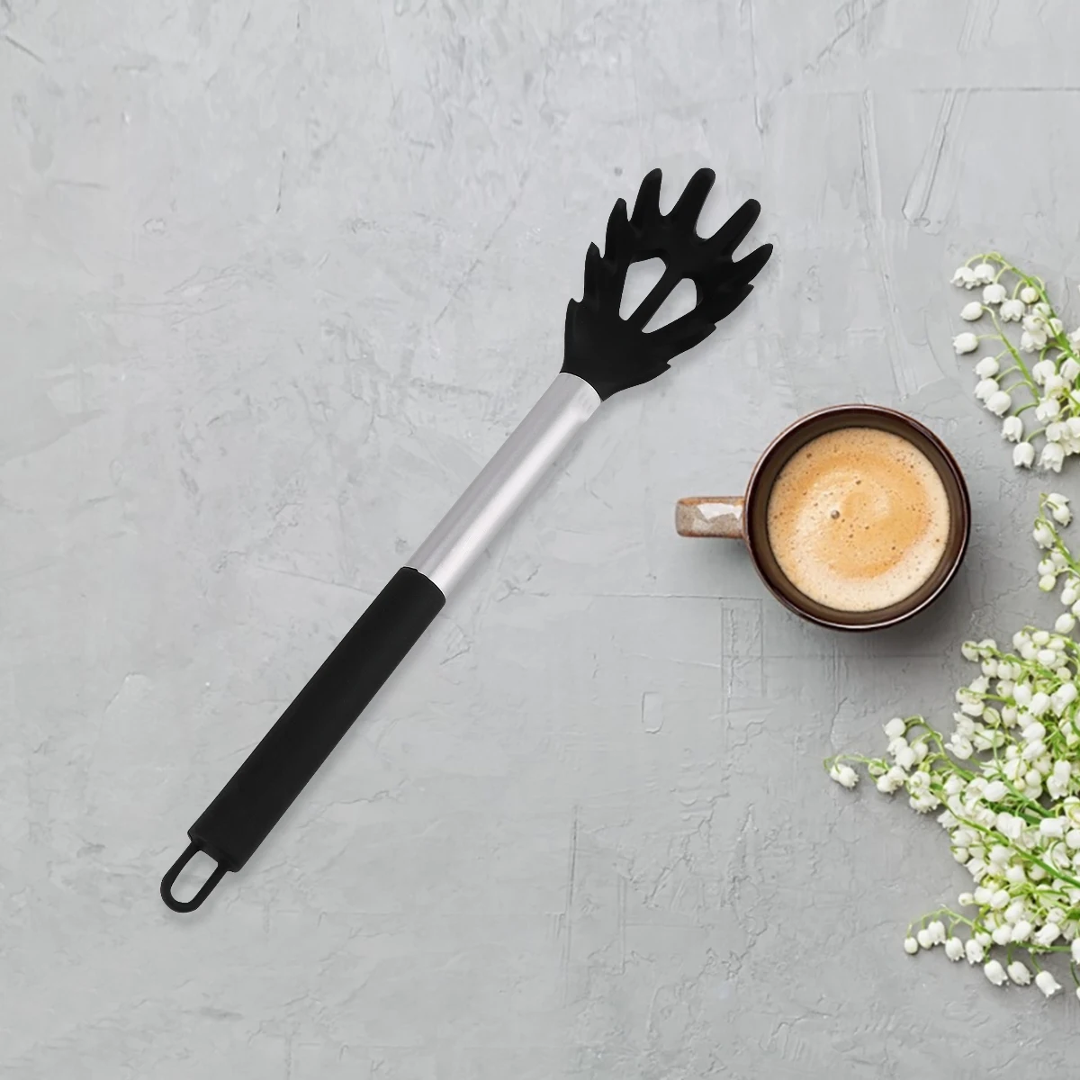 

Silicone Noodles Colander Food Grade Kitchen Utensil Home Restaurant Hotpot Noodle Strainer Cooking Tool Hanging