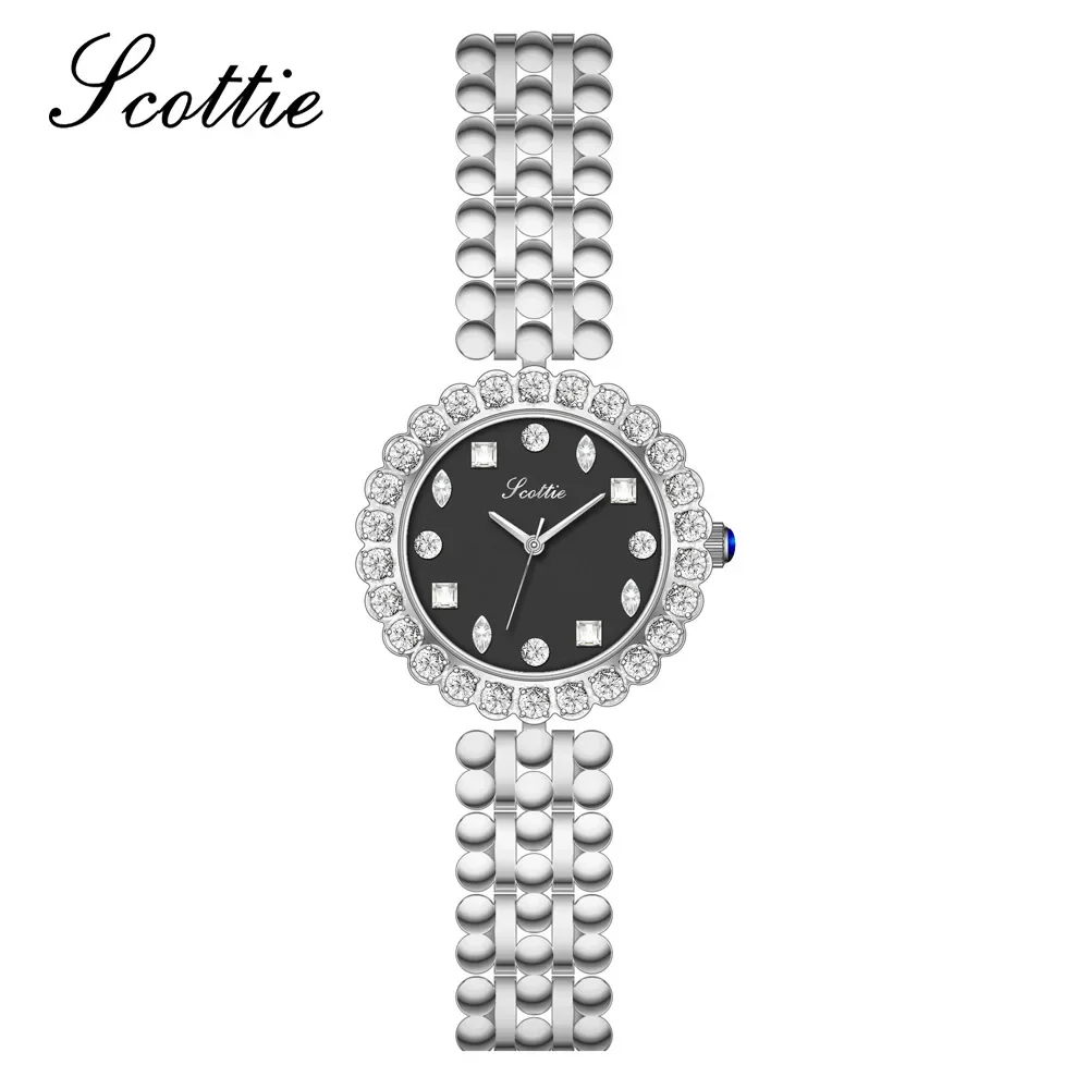 Scottie Women Quartz Watch Luxury Clock Vintage Gold Sliver Stainless Steel Band Orologio New Fashion Reloj Ladies Wristwatch