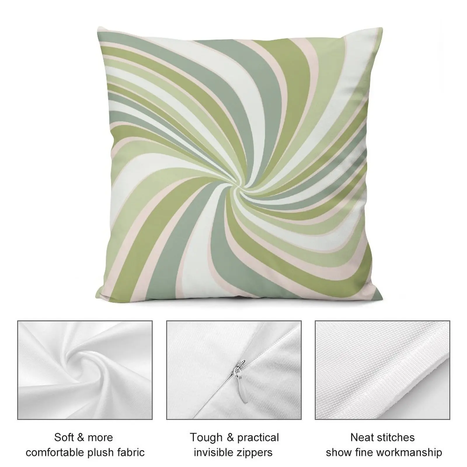 Green Abstract Liquid Swirl Pattern Throw Pillow autumn pillowcase Couch Cushions pillow