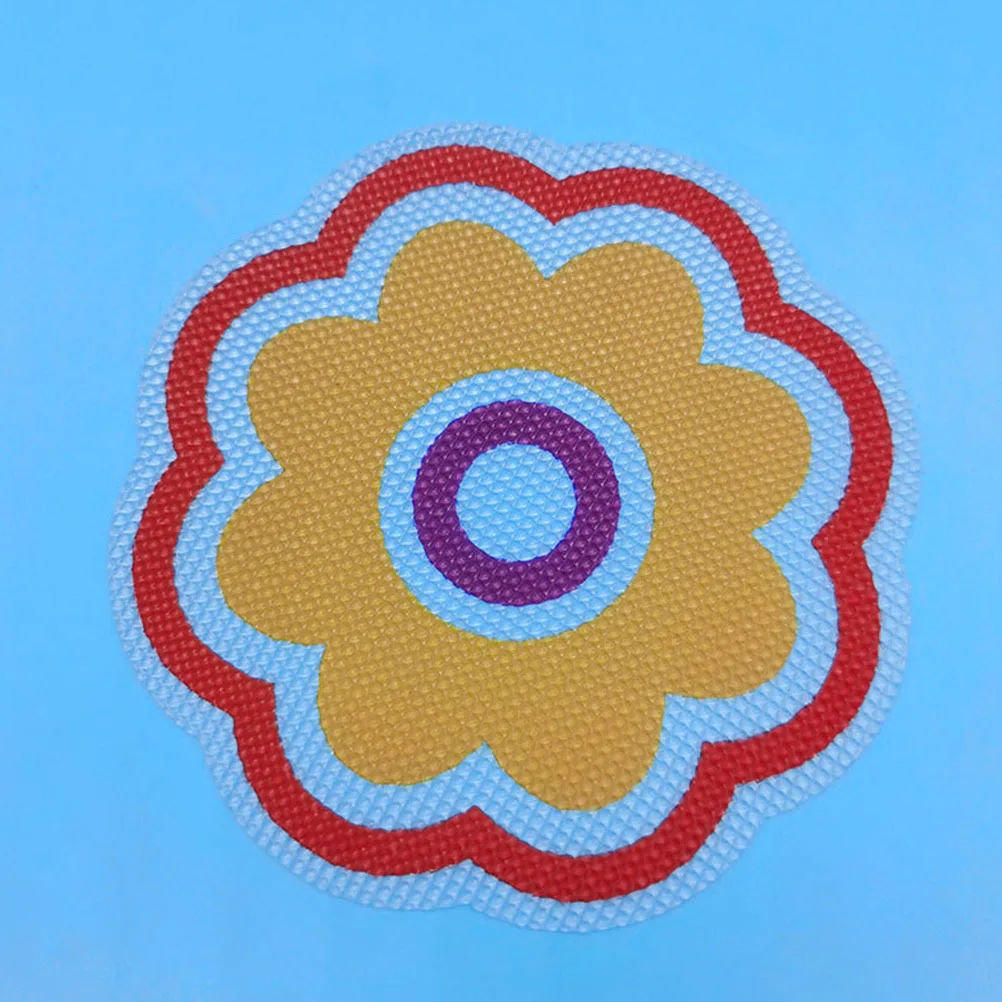 

4pcs Cartoon Anti-Slip Stickers Flower Shovel Pattern Waterproof For Bathroom Kitchen Hotel Stair Tile Non-Slip Floor Decals