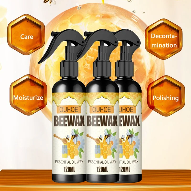 Furniture Refinishing Beeswax Spray Floor Care Polishing  Scratches AntiDry Cracks Furniture Polish Cleaner Beeswax Spray