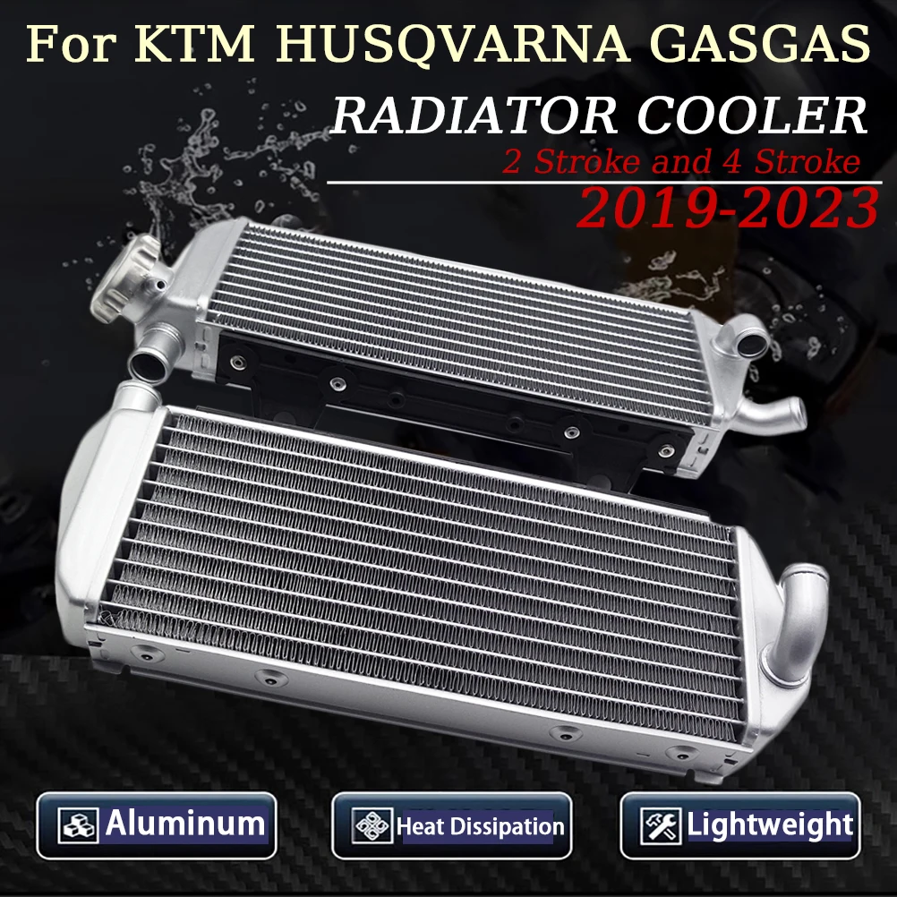 For 2019-2023 KTM Motorcycle Aluminum Radiator Cooler Engine Cooling Coolant HUSQVARNA GASGAS SX SXF XC EXC EXCF TC TE FC FE MCF