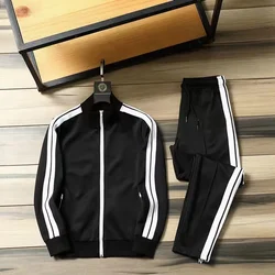 Nuova tuta sportiva europea e americana per il tempo libero uomo e donna cardigan in cotone spaziale di fascia alta moda in due pezzi di grandi dimensioni