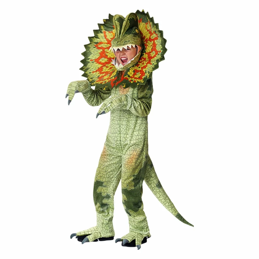 Halloween Performance Party Cosplay Complete Set Dinosaur Costume for Kids Prehistoric Animal Role Play Outfit T Rex Themed