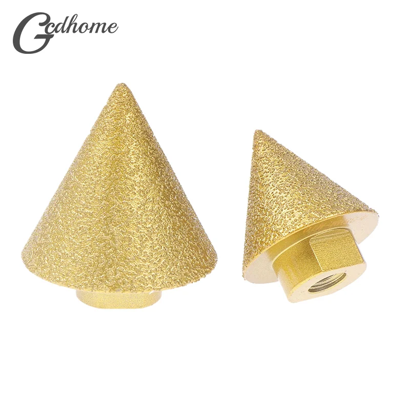 1 PC M10 ด้ายเพชร Chamfer Bits 38/50 มม.กรวยแกะสลักขัดล้อสําหรับกระเบื้องเซรามิคเครื่องตัดตัด