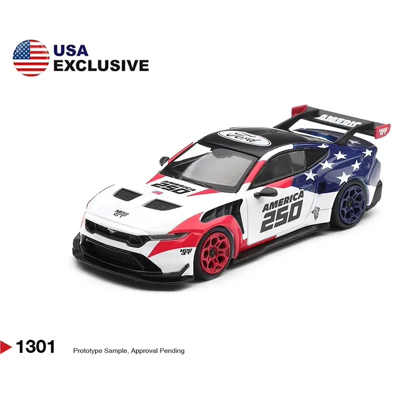 MINIGT 1:64 Chevrolet Corvette ZR1 Ford Mustang GTD US Special Edition 250 Alloy Model view 5