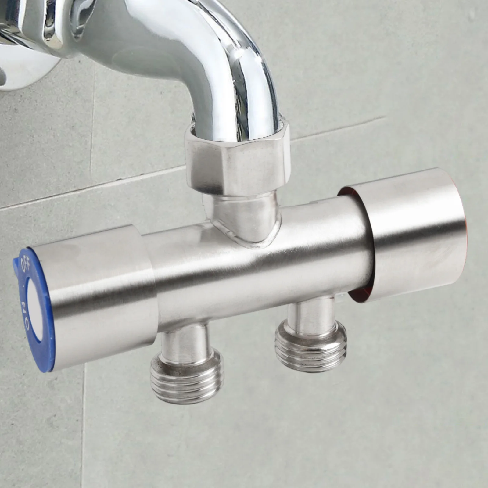 Washing Machine Faucet Toilet Shower Valve Bathroom Triangle Valve Water Control Valve Dual Control Diverter Valve
