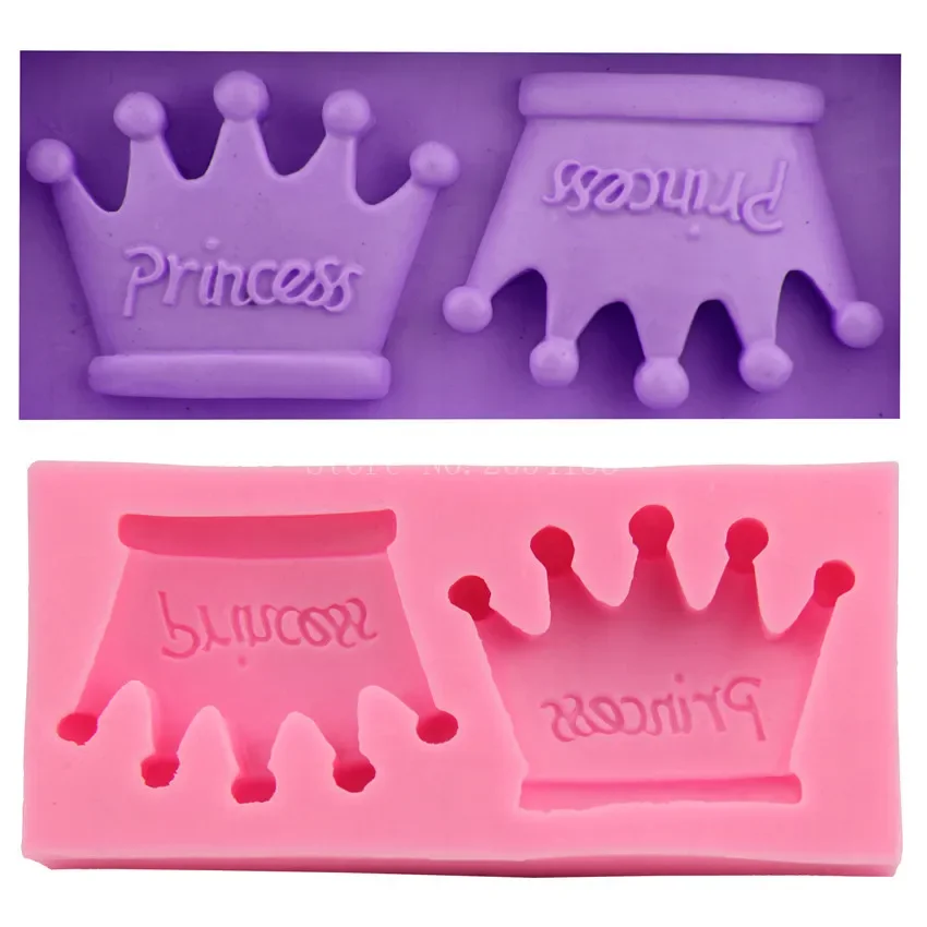 

Cartoon Princess Crown Silicone Fondant Soap 3D Cake Mold Cupcake Jelly Candy Chocolate Decoration Baking Tool Moulds FQ1855
