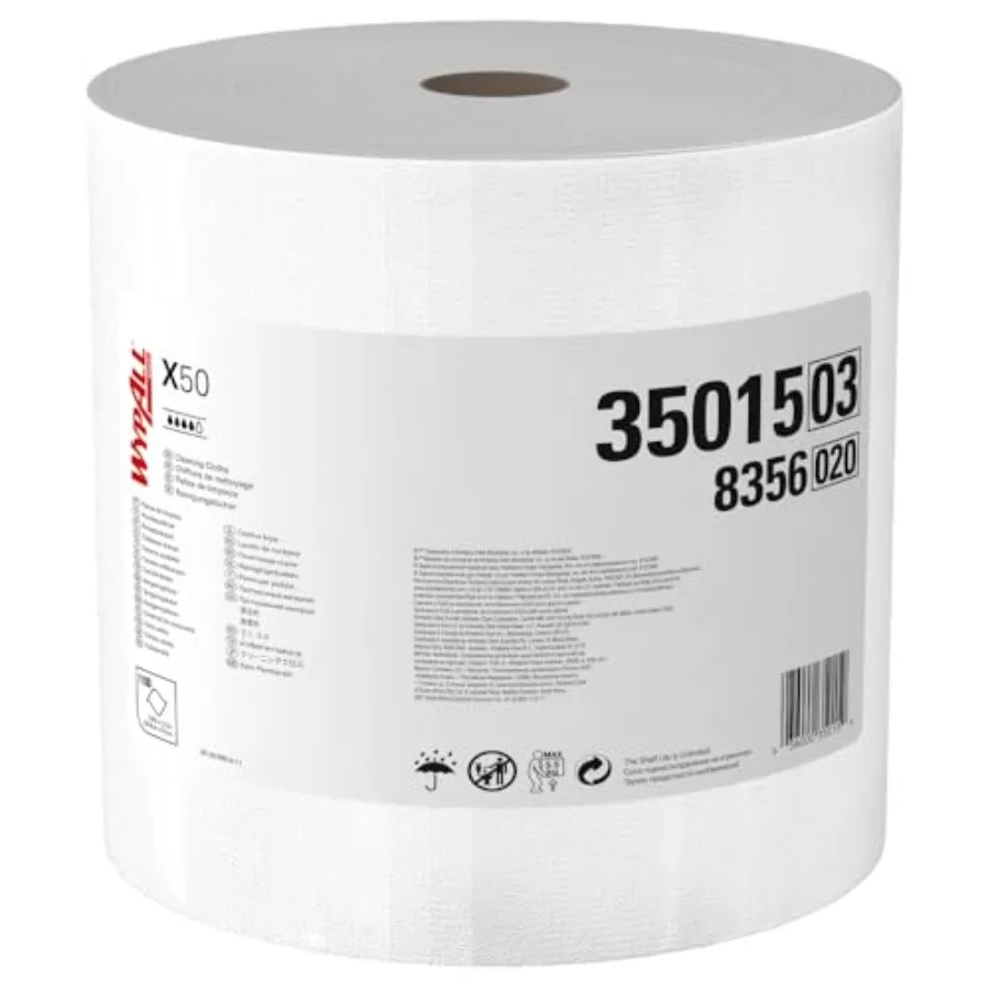 

WypAll GeneralClean X50 Cloths Cleaning Wipes 35015 Jumbo Strong Towels for Extended Use White ( of 100 Sheets 1 100 Sheet Tota