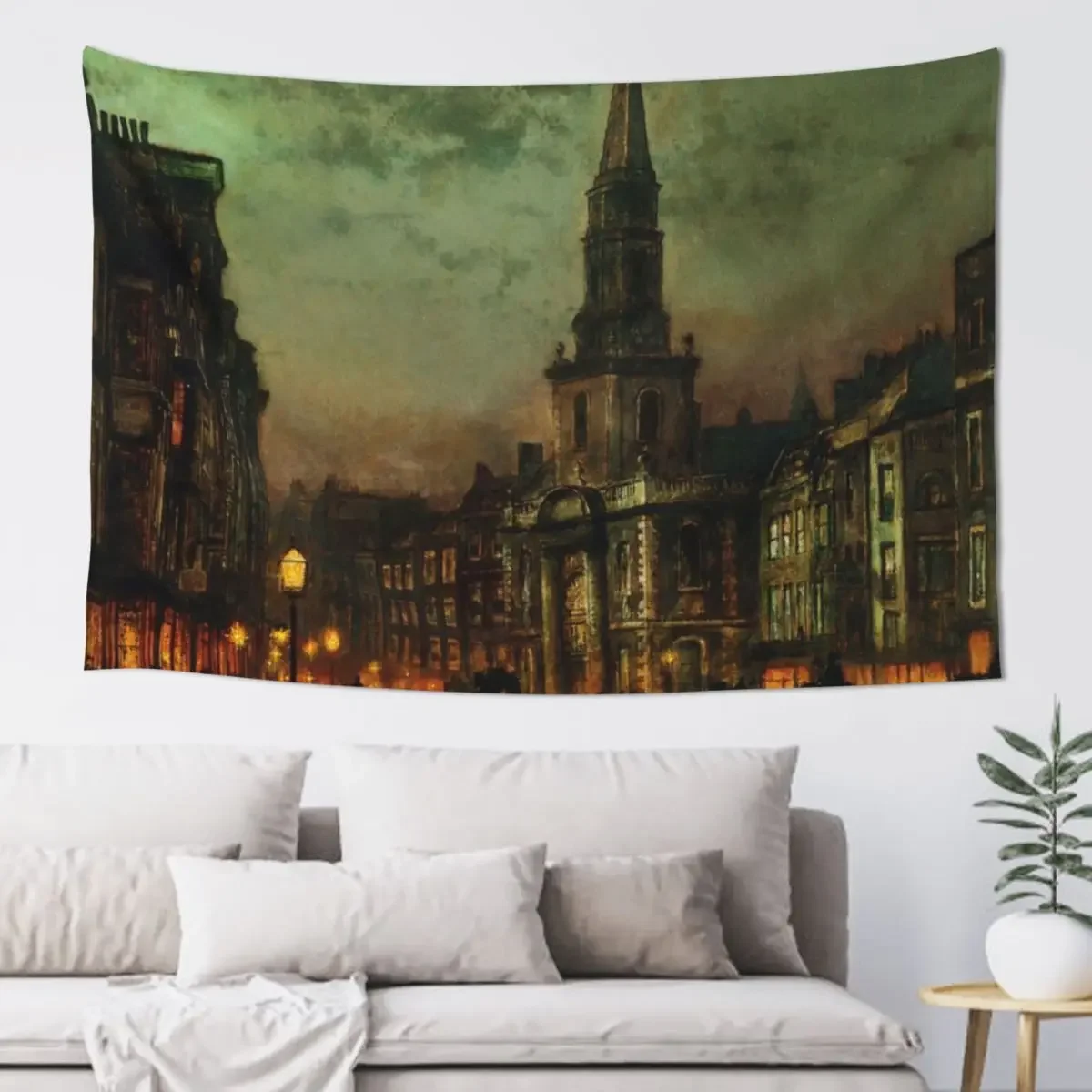 Blackman Street, London - John Atkinson Grimshaw Tapestry Outdoor Decoration Bed Room Decoration Decorative Paintings Tapestry