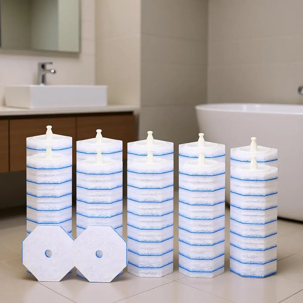 

Disposable Toilet Wand Refills - 5X Cleaning Power | 360° Efficient Cleaning | No Falling Apart