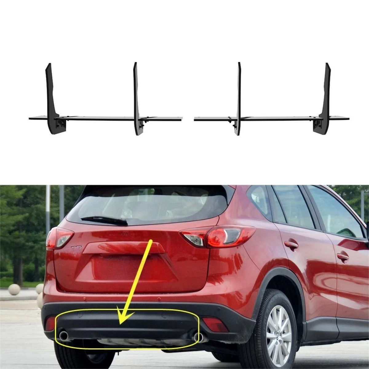 

For Mazda CX-5 2012-2016 Car Rear Bumper Spoiler Lip Diffuser Modification Part Bumper Guard Protector Cover Car Accessories