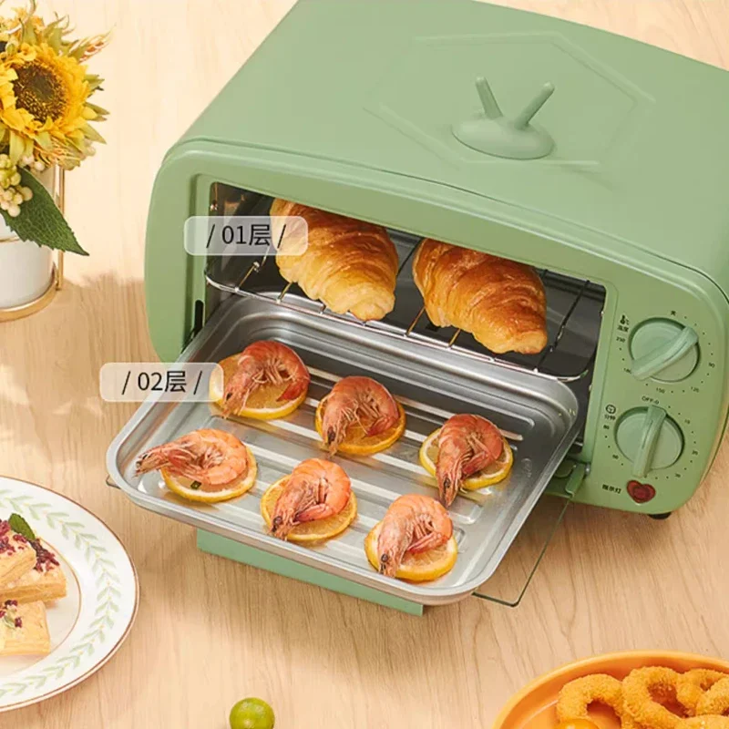 new 12L Electric Oven Household Small Mini Multifunctional Automatic Double Layer Cake Baker Intelligent Temperature Control