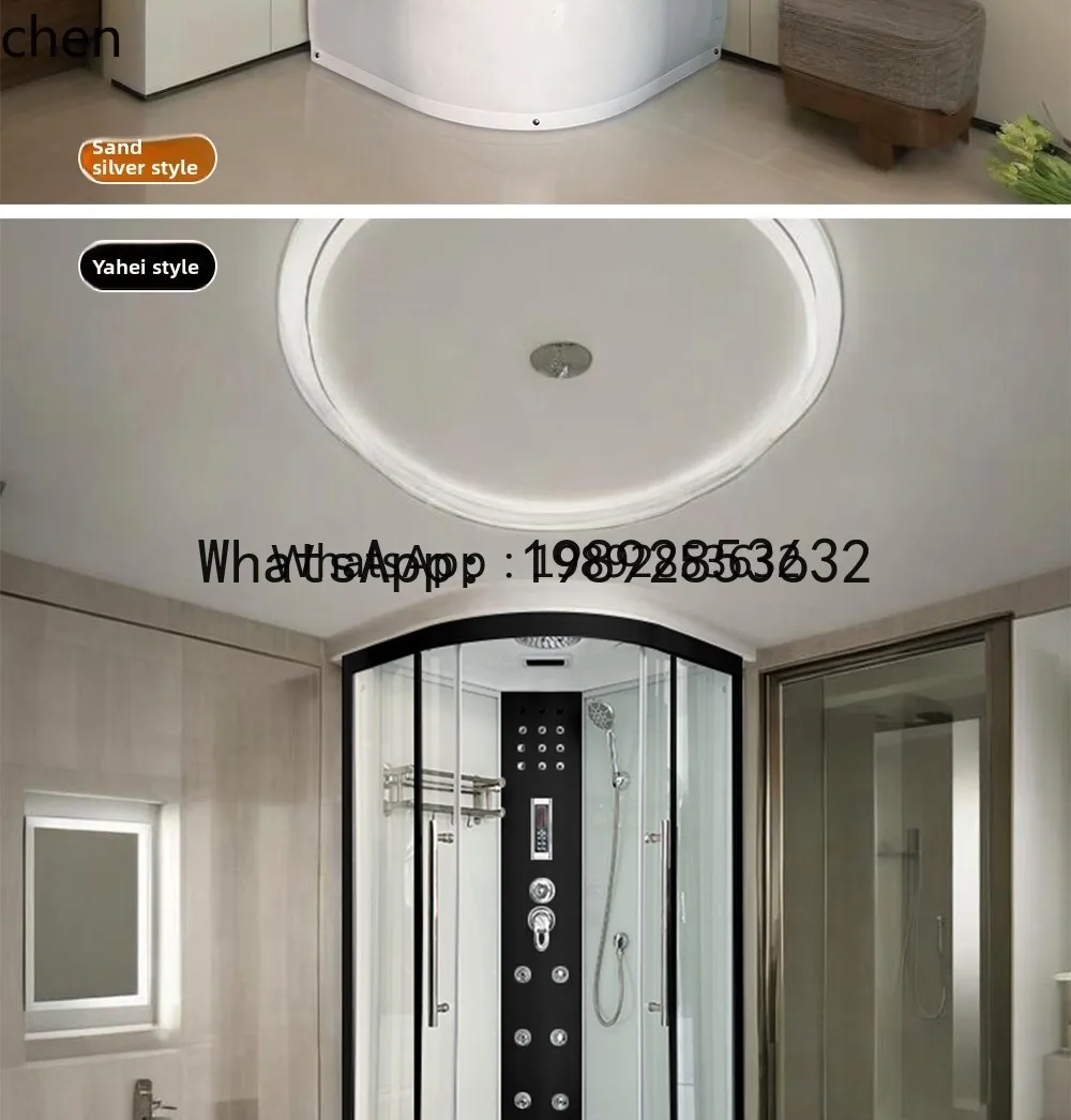X5 integrated bathroom fan-shaped high basin closed bath room glass partition dry and wet separation home accessories