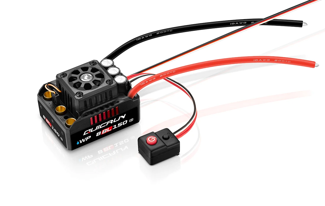 HOBBYWING-CONTROLADOR DE VELOCIDAD ESC QuicRun WP 8BL150 G2 3-6S, impermeable, sin escobillas, sin sensor, para 1/8th Truck, Monster Truck