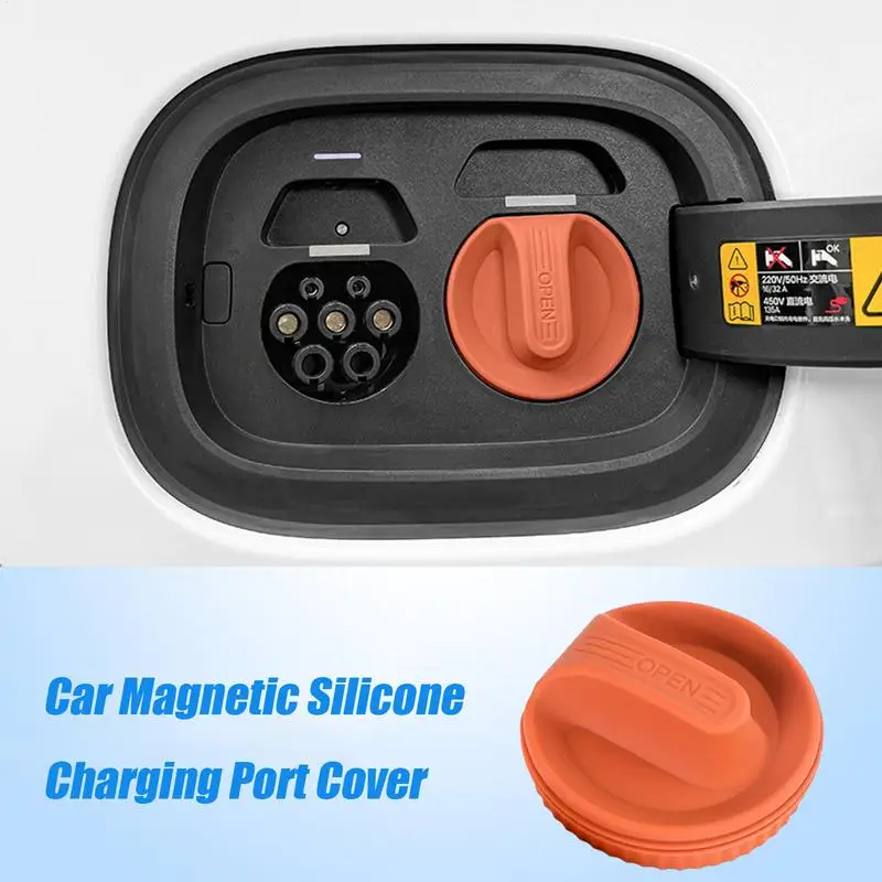 EV Charger Port Cover Magnetic Attachment EV Charger Lock Dustproof Outdoor EV Charger Cover Waterproof Charging Equipment For