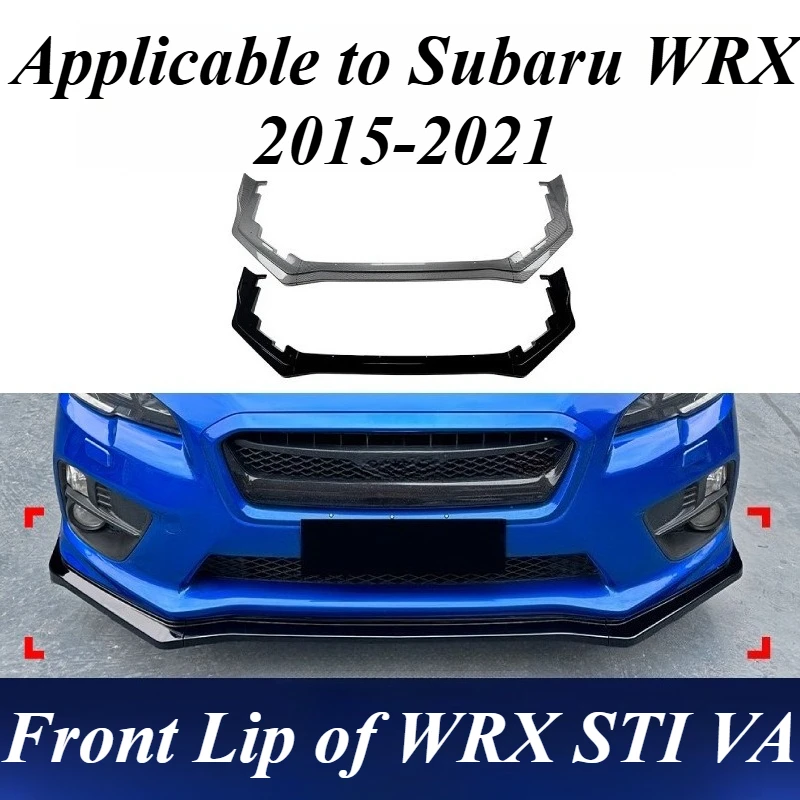 

For Subaru WRX STI VA 2015-2021 Front Bumper Lip Spoiler ABS Plastic Style Aero Dynamics Exterior Car Body Styling Kit Parts