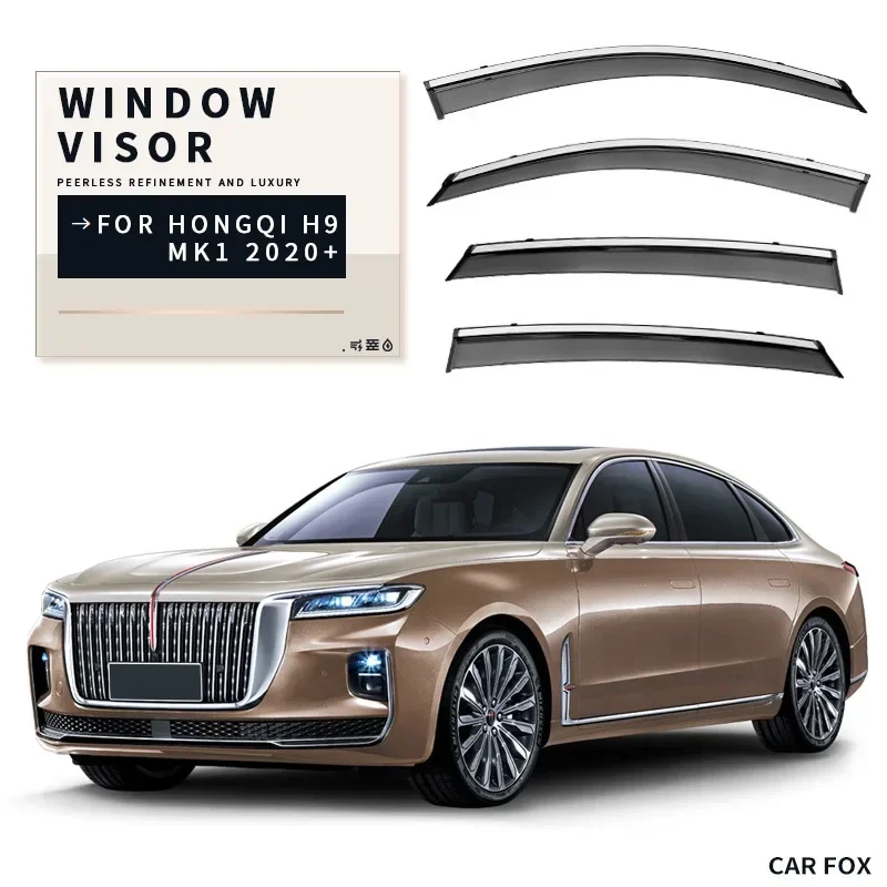 Fit for 2020-2025 Hongqi H9 Window visor Car Sun Rain Guard Vent Shade Deflector Wind Weathershield Moulding Trim
