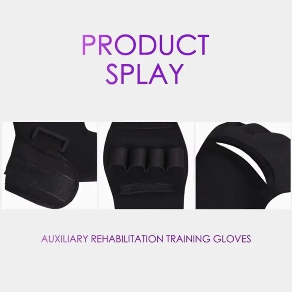 Stretch Fabric Athletic Gloves Anti-Slip Anti Spasticity Finger Splint Black Rehabilitation Finger Glove Hand Rehabilitation