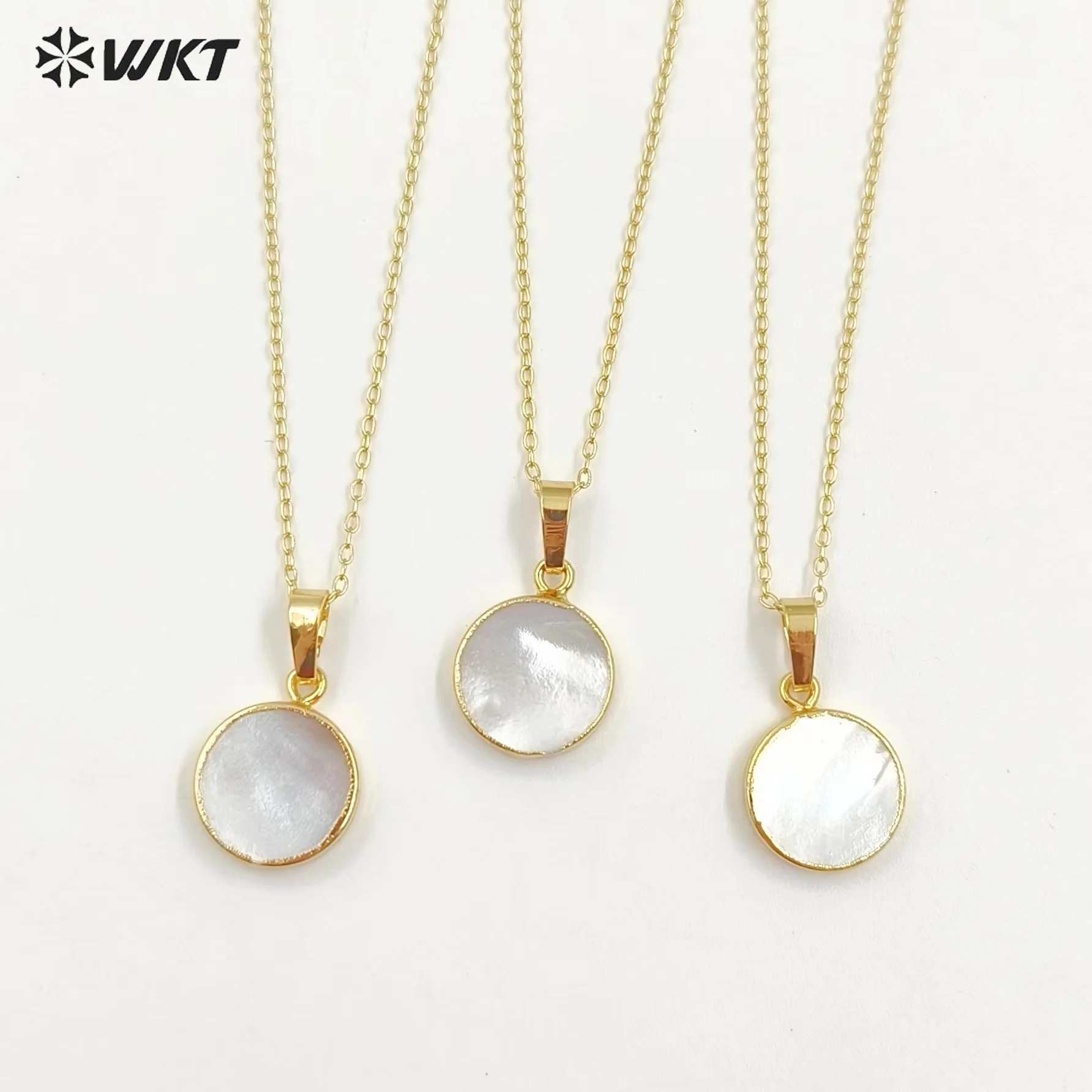 WT-N826 Wholesale 2017 Spring New product Natural grey pearl necklace,24k gold color round pearl necklace 15mm