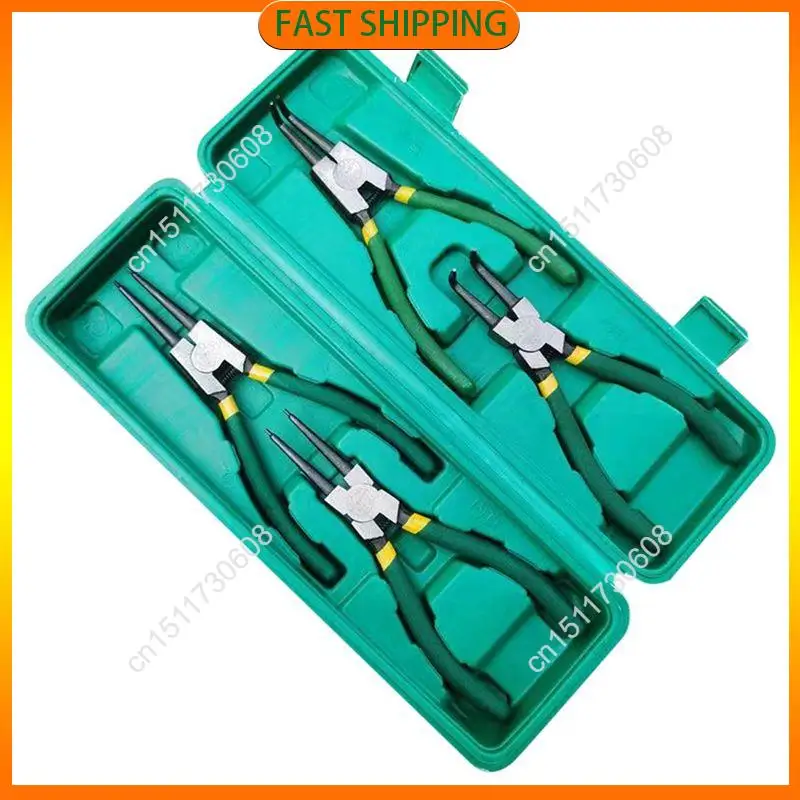 اشتري الآن مجموعة كماشة بحلقة إحكام 7 بوصة مجموعة كماشة منحنية داخلية خارجية متعددة الوظائف أداة إزالة حلقة المفاجئة الاحتفاظ