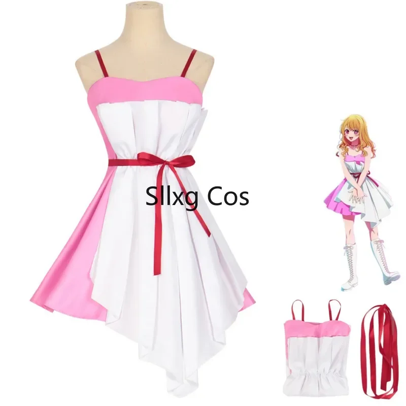 FC6Anime OSHI NO KO Hoshino Rubii Cosplay Costume Sling Evening Dress Skirt Woman Sexy Kawaii Carnival Masquerade Ball Suit@FC8！