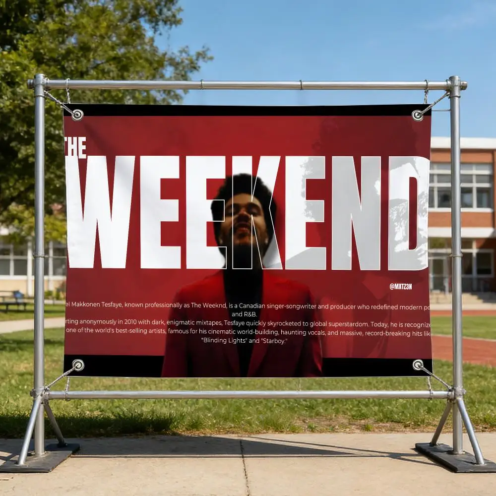 Music Pop Global The Weeknd Flags Specialized for indoor and outdoor home decorations, outdoor camping, and bar parties
