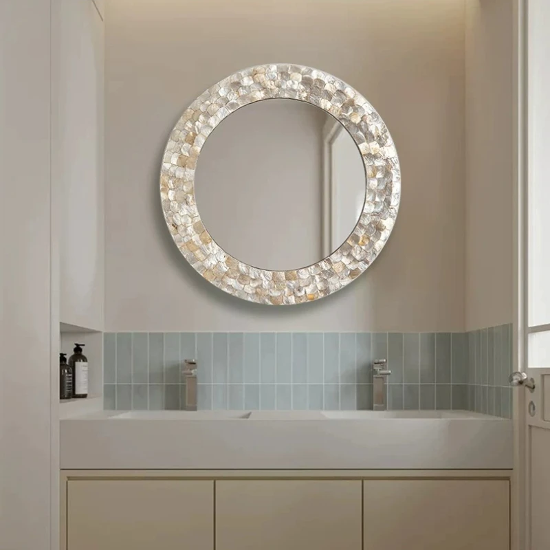 Round Wall Mounted Mirror Bedroom Dressing Mirrors Practical Bath Mirrors Bathroom Fixtures and Accessories Household Using