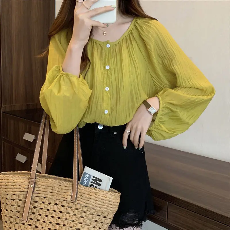 Shirts Women 5 Colors Thin Casual Student Sun-protection Harajuku High Street Femme Hipster Tender Summer Elegant Pure All-match