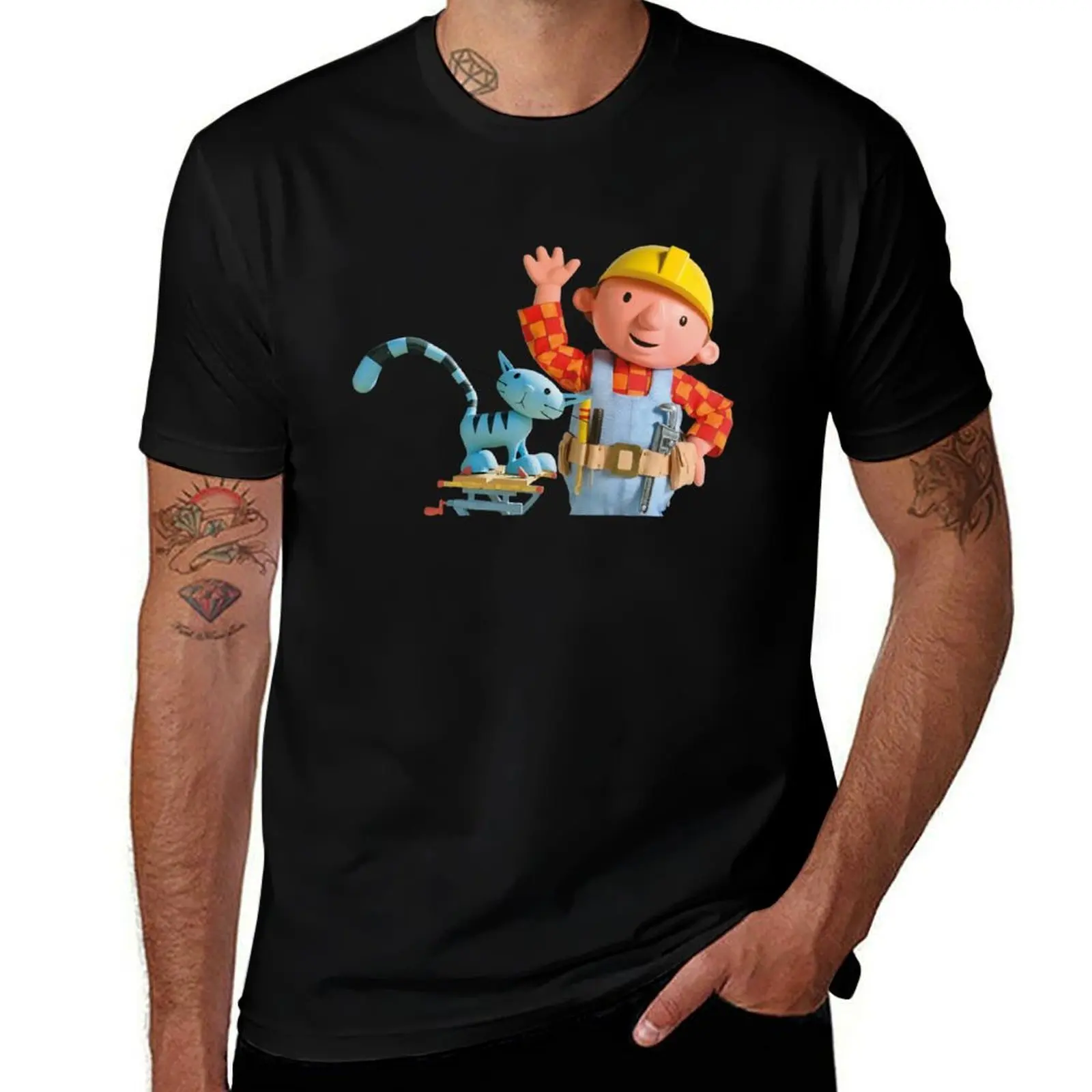 

Bob The Builder And His Cat T-Shirt Big and Tall Loose Fit T-Shirt