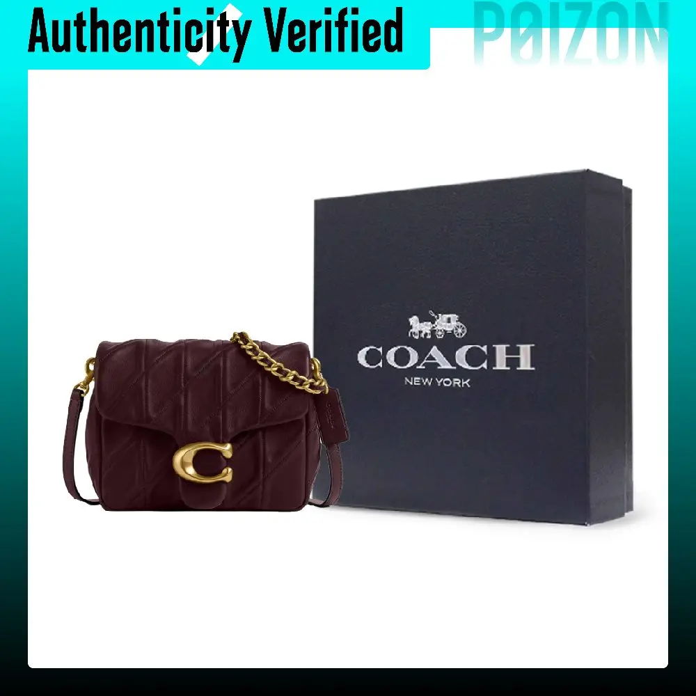 COACH Tabby Nappa Leather Crossbody Bag, Shoulder Bag Small Women's Merlot CW629-B4MER