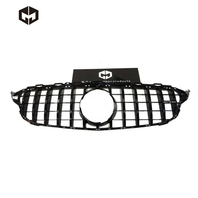 ABS GT Style Front Center Bumper Centre Grill Intake Grid Grille for  Benz C-Class W205 C63 AMG Sedan Coupe