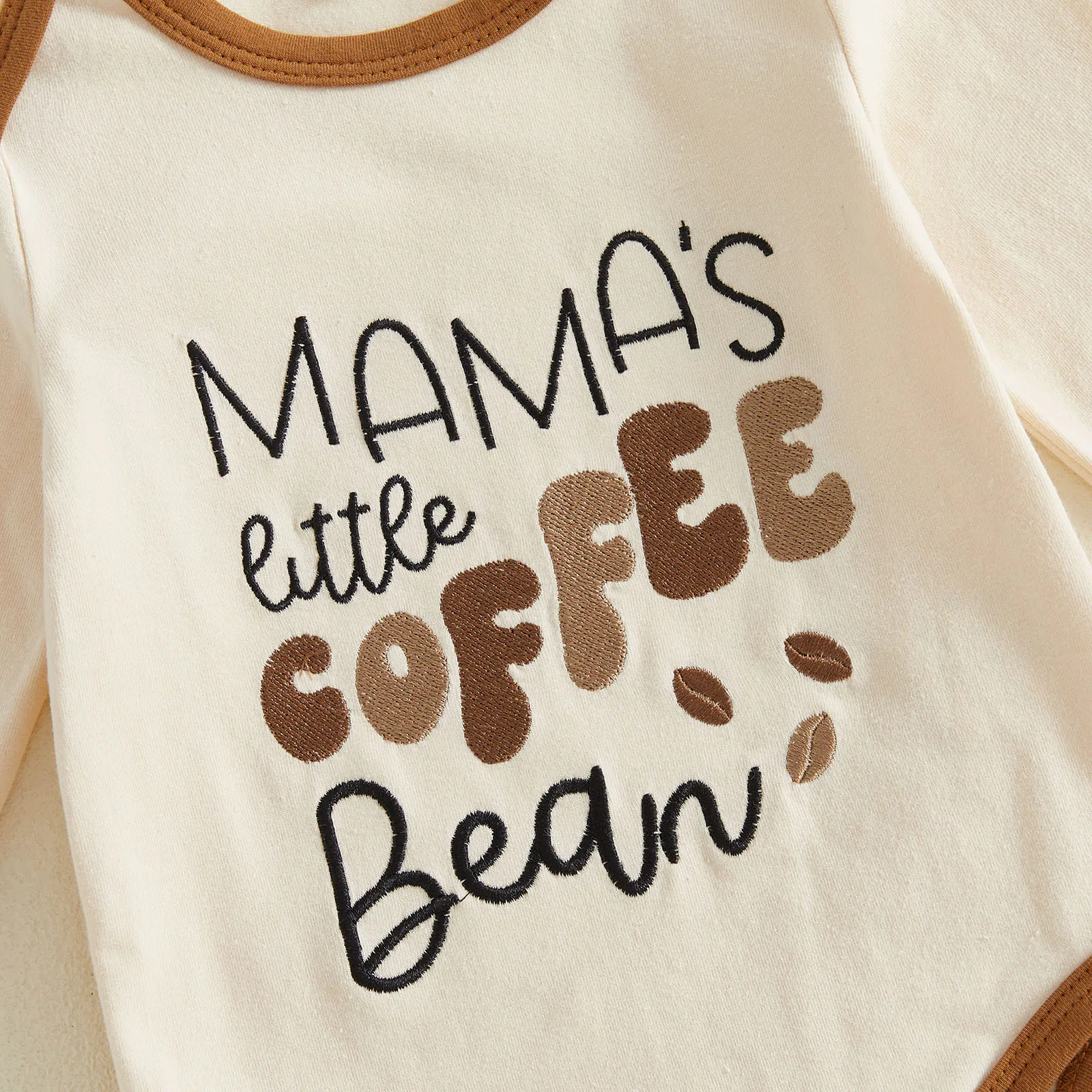 3pcs Baby Boy Fall Outfit Embroidery Long Sleeve Romper Striped Pants Beanie Hat Cute Boys Autumn Clothes Set