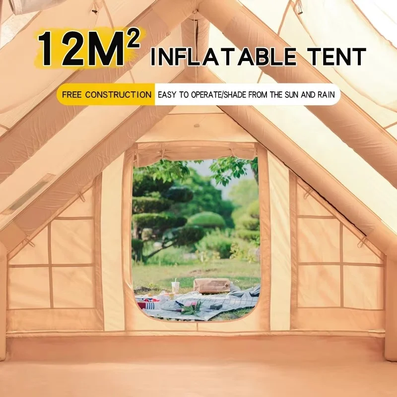 

STLFOutdoor Inflatable Tent for 4-8 People Travelling Roof Top Tent Four Season Family Camping Tent Roof Roof Style
