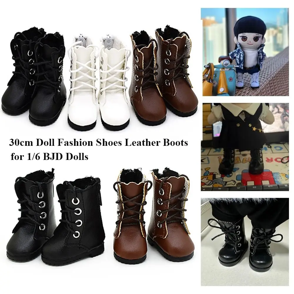 1 pair Leather Female for 1/6BJD Dolls Accessories 30cm Dolls Boot Doll Shoes Long Knees Boots