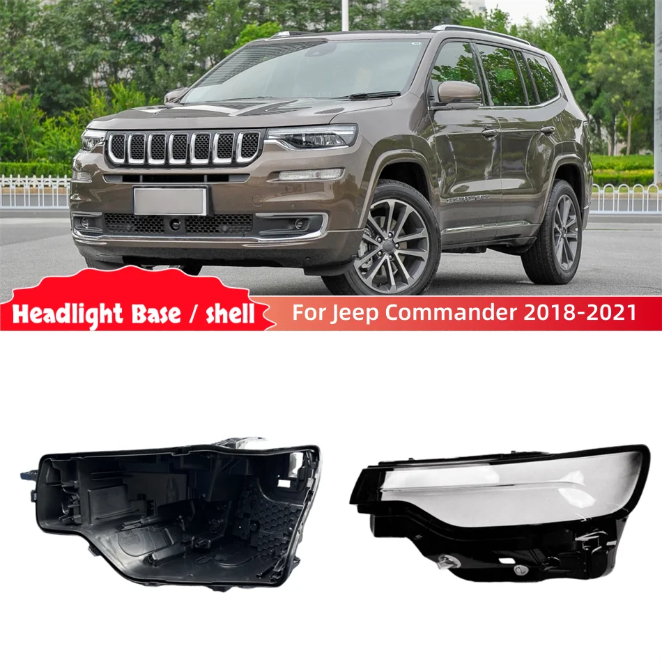 For Jeep Commander 2018 2019 2020 2021 Car Accessory Base Head Lamp Shell Headlamp Base Fixing Bracket Head Lampe Cover