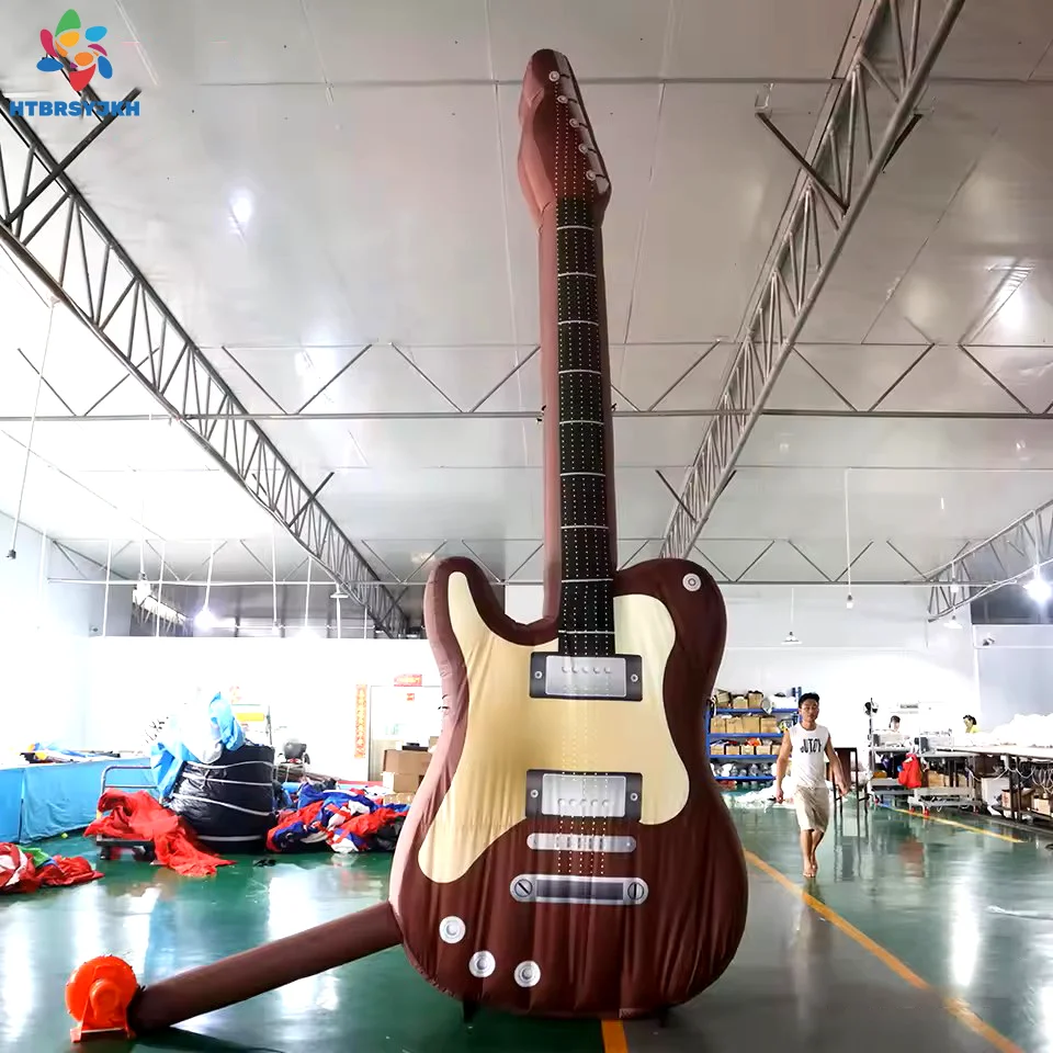 Riesige aufblasbare Gitarre, aufblasbares Gitarrenmodell zum Aufblasen von Musikinstrumenten, Werbedekoration Gitarre