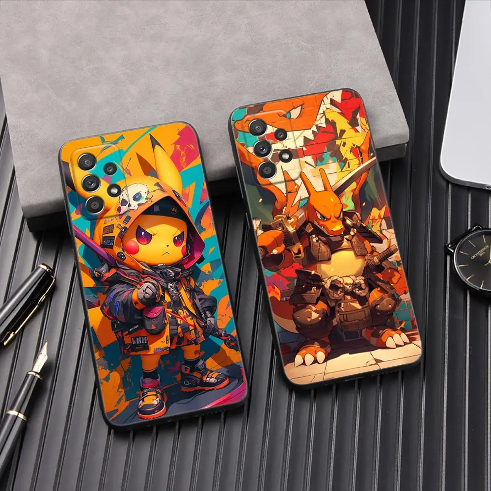 

Pokemon Samurai Graffiti Cartoon Phone Case A56 5G For Samsung Galaxy A56 A55 A36 A26 A16 A54 A52 A72 A35 A34 A25 A21S A14 Cover
