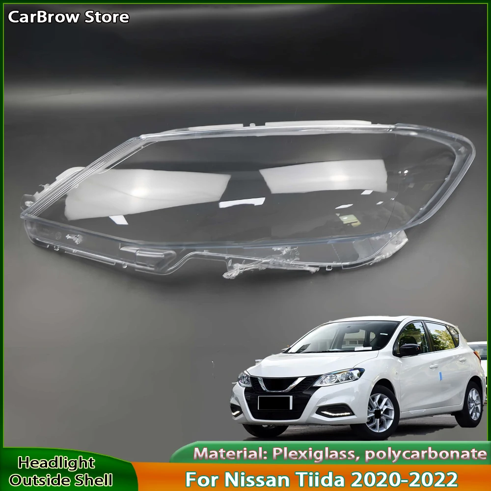 

Корпус линзы переднего света, автомобильный прозрачный корпус для Nissan Tiida 2020 2021 2022, прозрачная крышка автомобильной фары